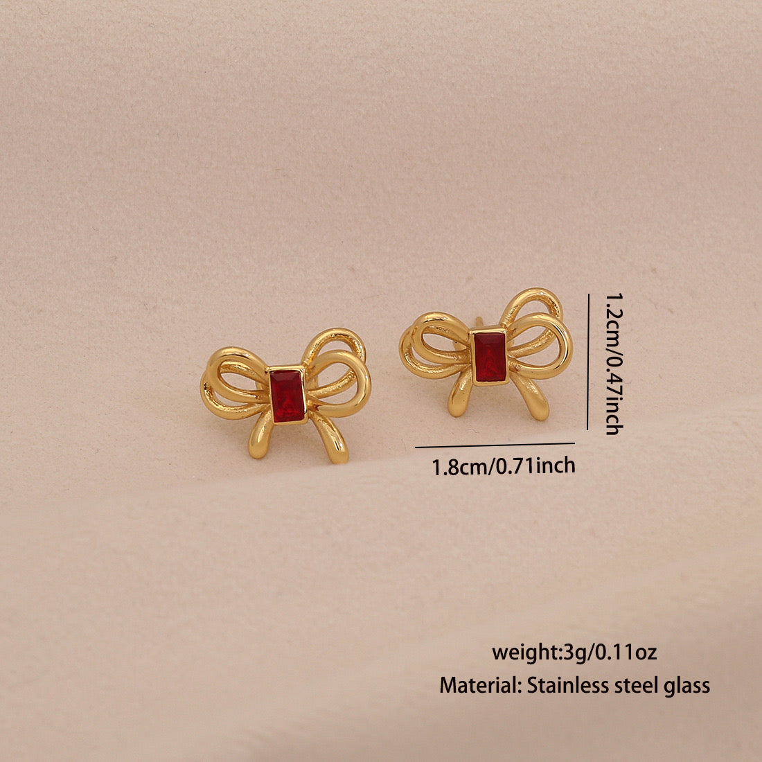 Double Bow Stud Earrings
