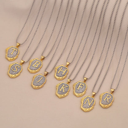 Gold Alphabet Pendant Necklace