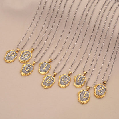 Gold Alphabet Pendant Necklace