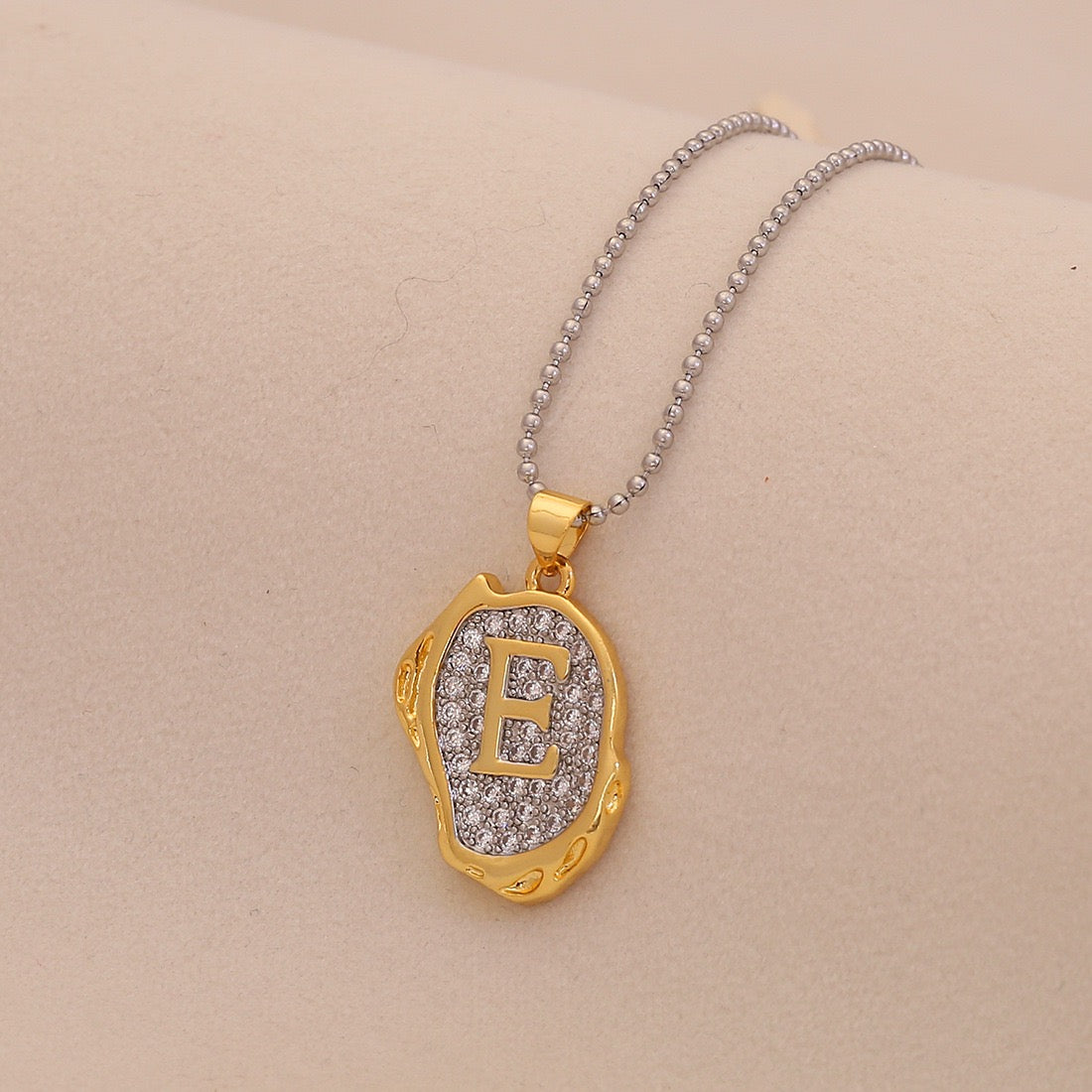 Gold Alphabet Pendant Necklace
