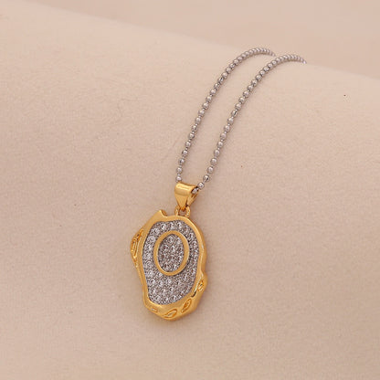 Gold Alphabet Pendant Necklace