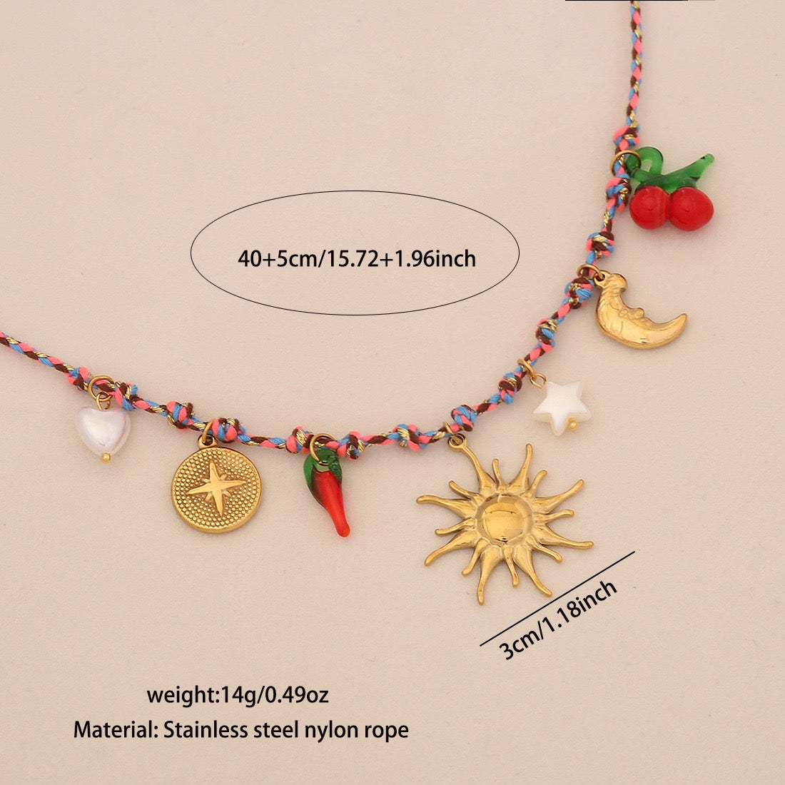 Bohemian Starfish & Seashell Woven Necklace