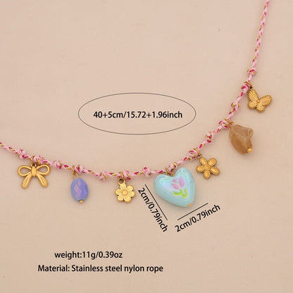 Bohemian Starfish & Seashell Woven Necklace