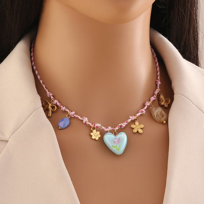 Bohemian Starfish & Seashell Woven Necklace