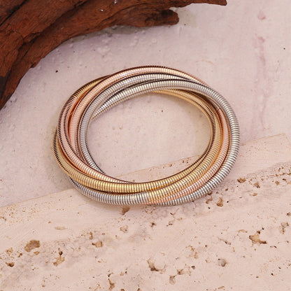 Minimalist Multilayer Metal Spring Bracelet