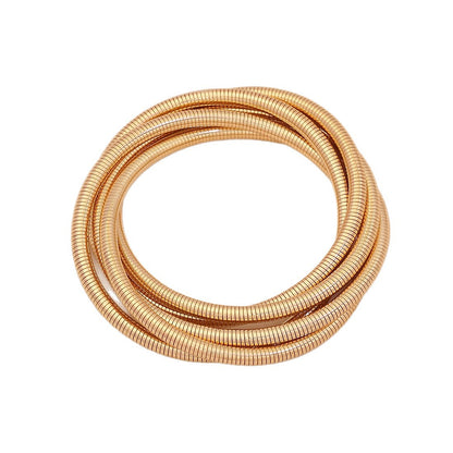 Minimalist Multilayer Metal Spring Bracelet