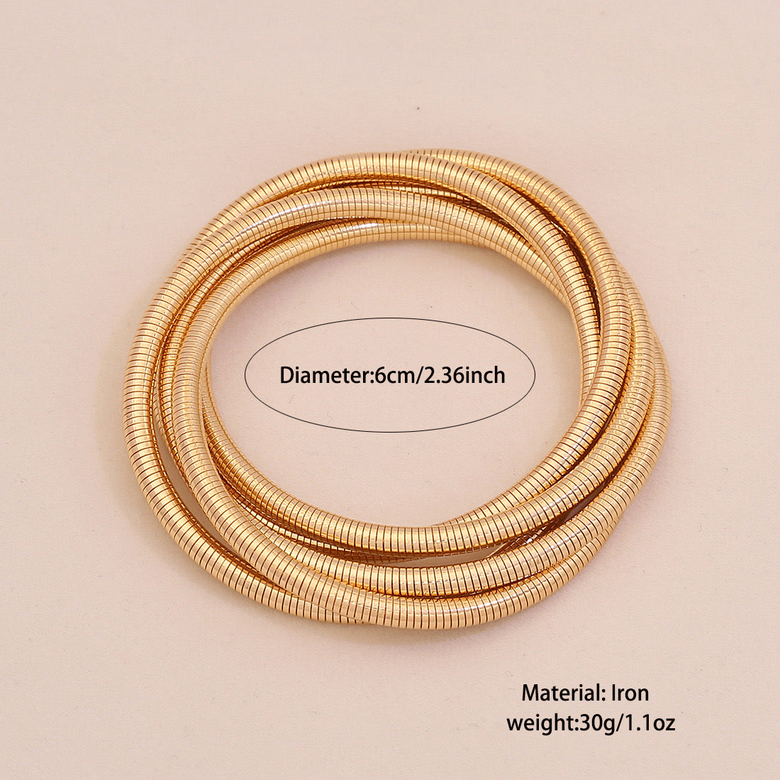 Minimalist Multilayer Metal Spring Bracelet