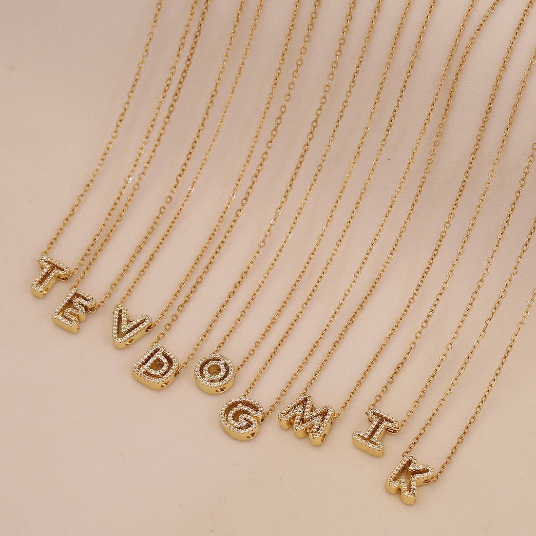 Personalised Alphabet Pendant Stainless Steel Necklace