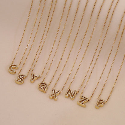 Personalised Alphabet Pendant Stainless Steel Necklace