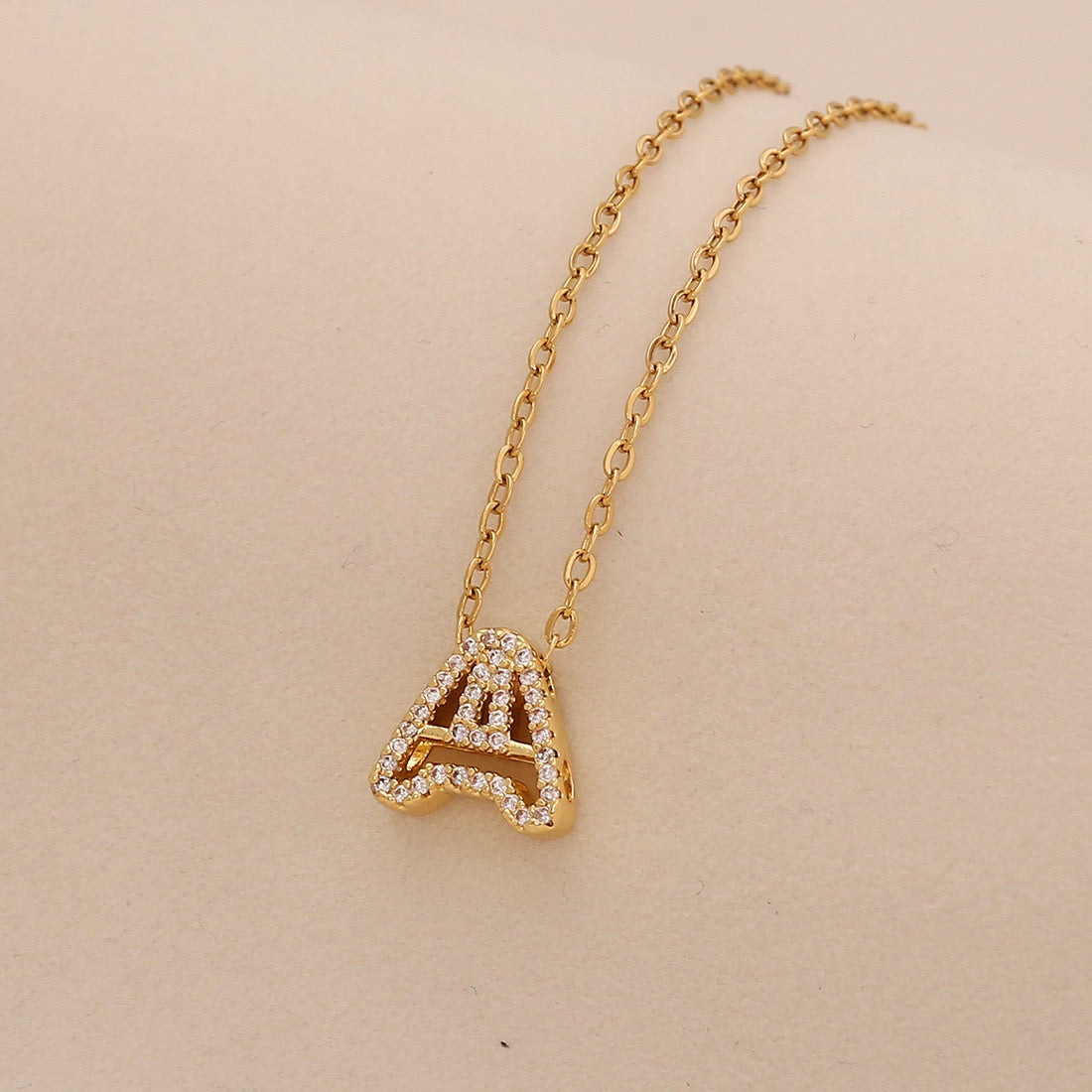 Personalised Alphabet Pendant Stainless Steel Necklace