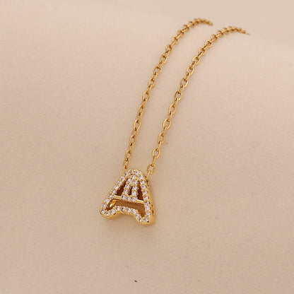 Personalised Alphabet Pendant Stainless Steel Necklace