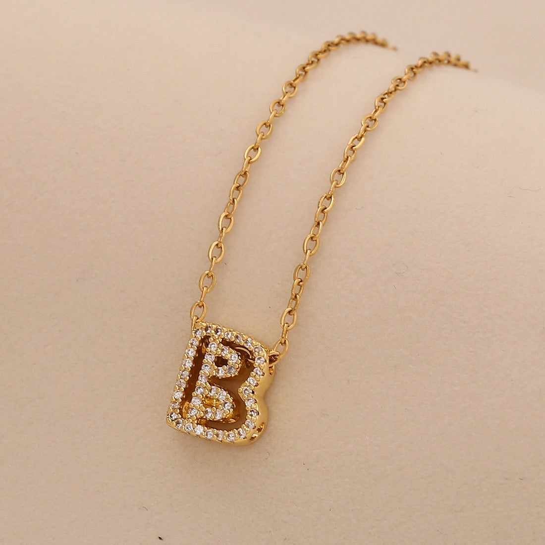 Personalised Alphabet Pendant Stainless Steel Necklace