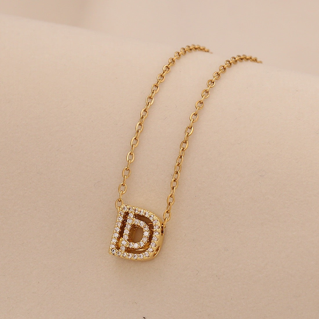 Personalised Alphabet Pendant Stainless Steel Necklace