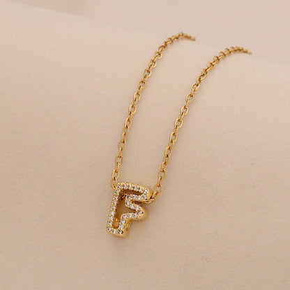 Personalised Alphabet Pendant Stainless Steel Necklace