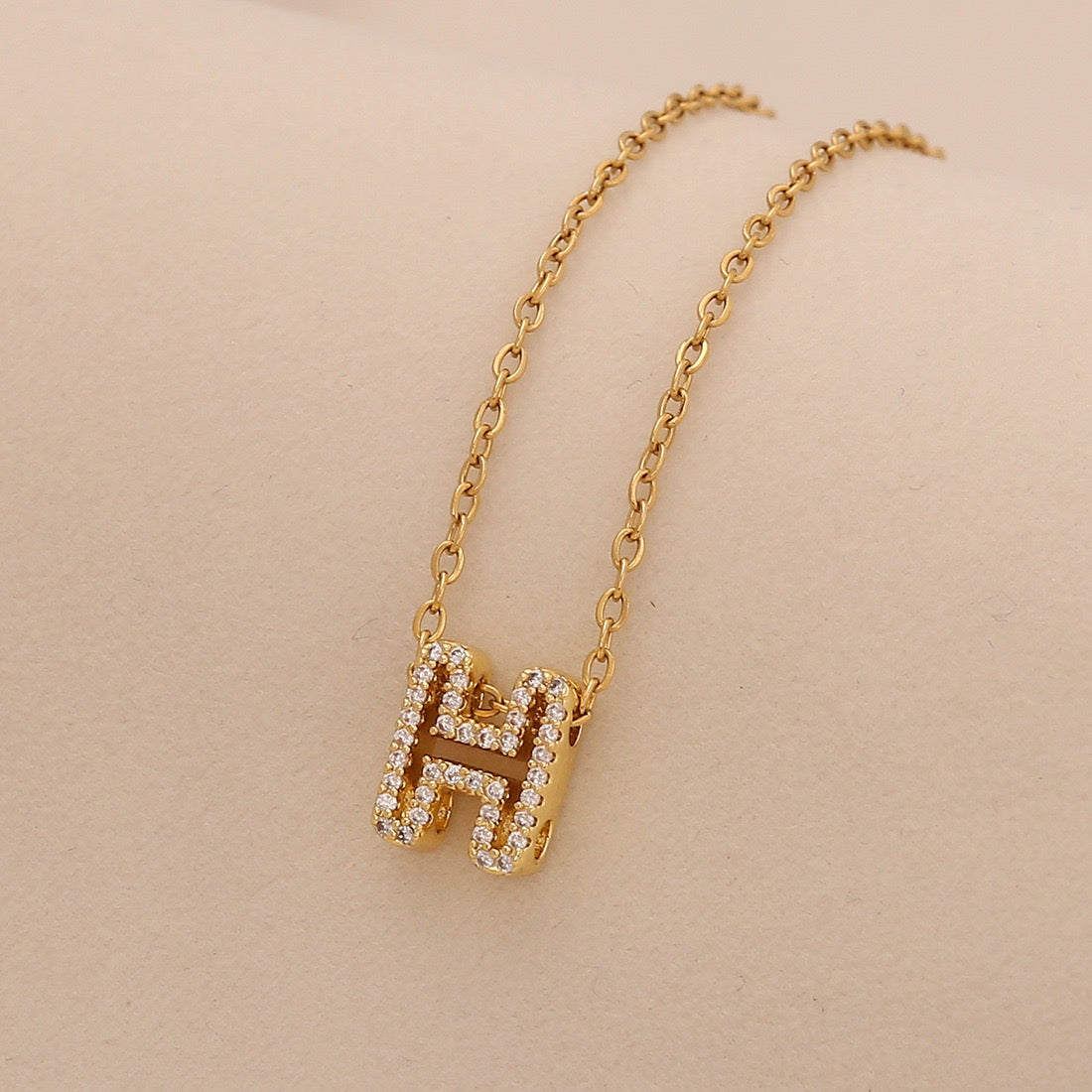 Personalised Alphabet Pendant Stainless Steel Necklace