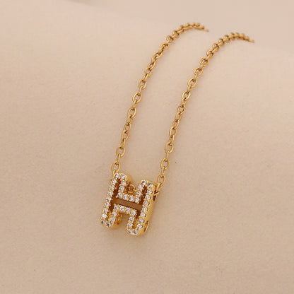 Personalised Alphabet Pendant Stainless Steel Necklace