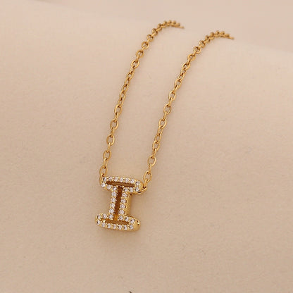 Personalised Alphabet Pendant Stainless Steel Necklace