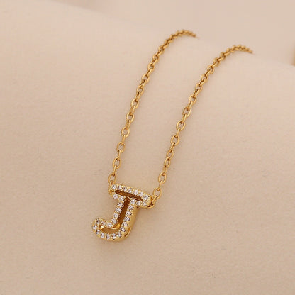 Personalised Alphabet Pendant Stainless Steel Necklace