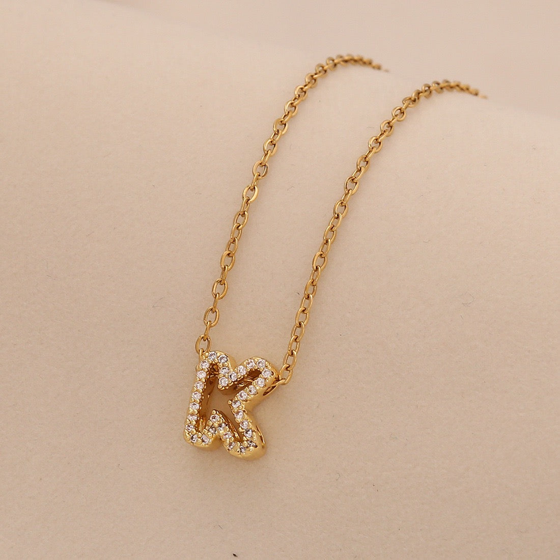 Personalised Alphabet Pendant Stainless Steel Necklace