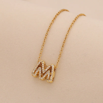 Personalised Alphabet Pendant Stainless Steel Necklace