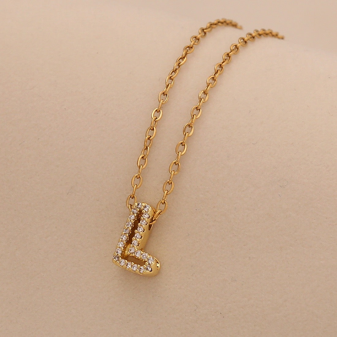 Personalised Alphabet Pendant Stainless Steel Necklace