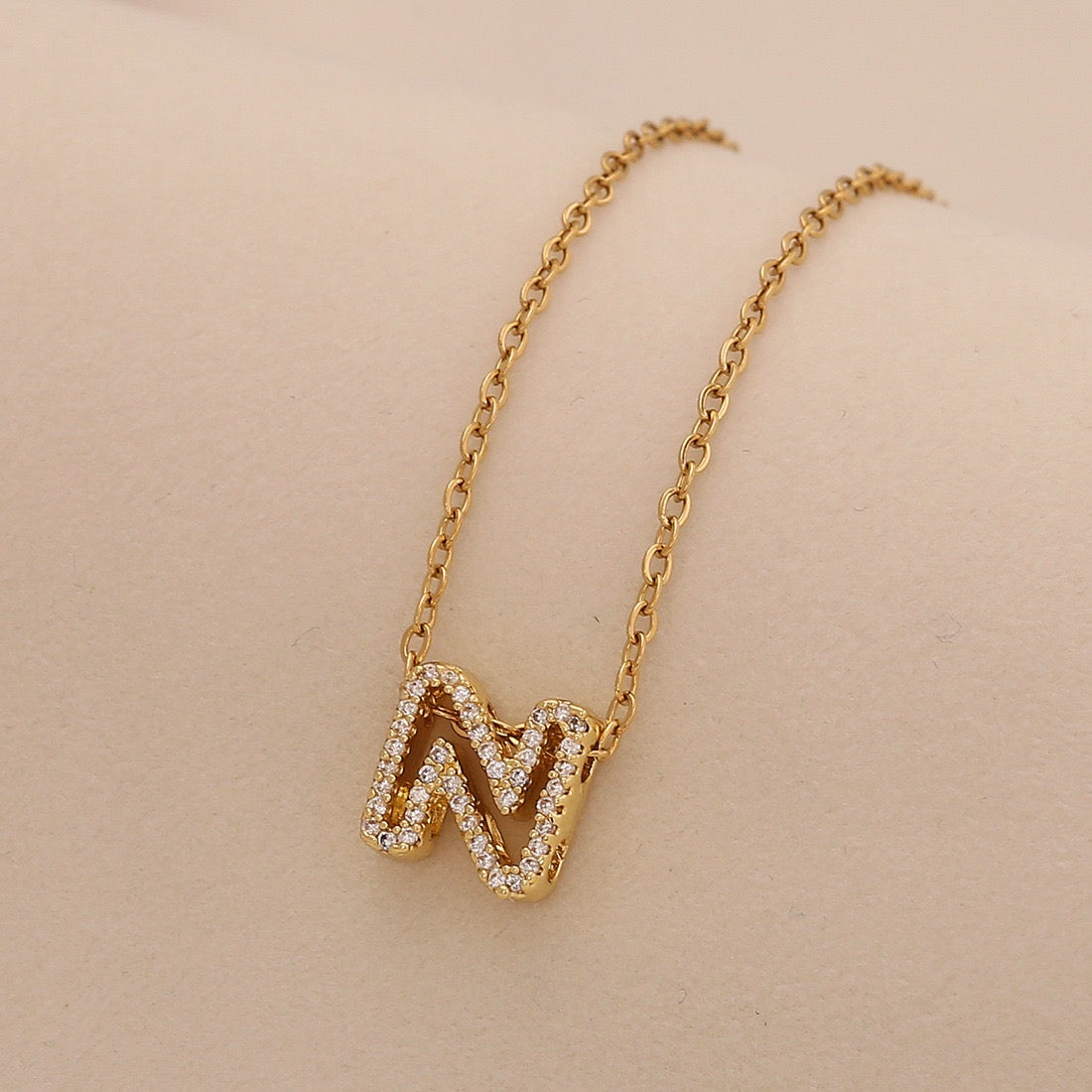 Personalised Alphabet Pendant Stainless Steel Necklace