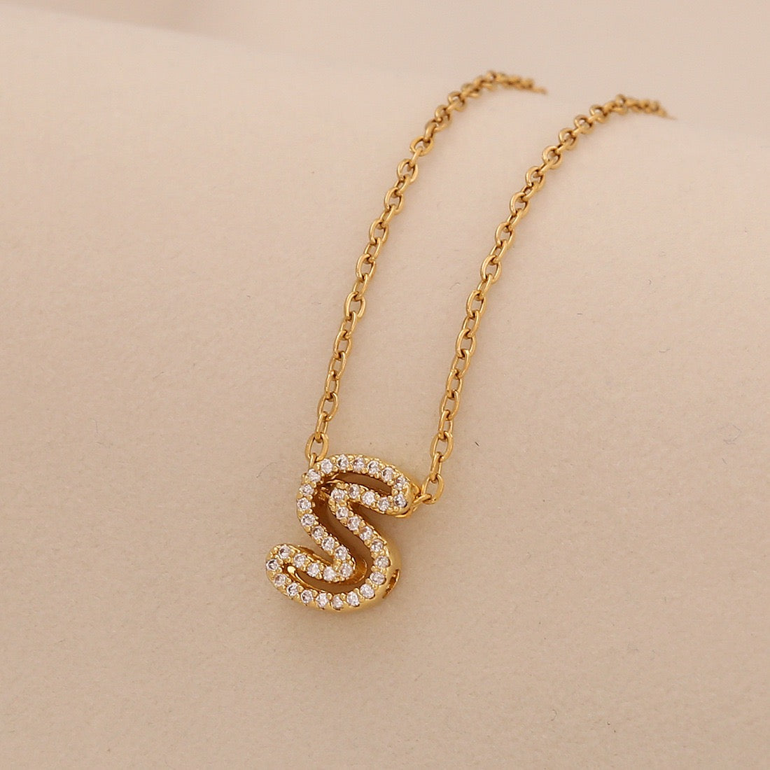 Personalised Alphabet Pendant Stainless Steel Necklace