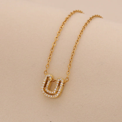 Personalised Alphabet Pendant Stainless Steel Necklace