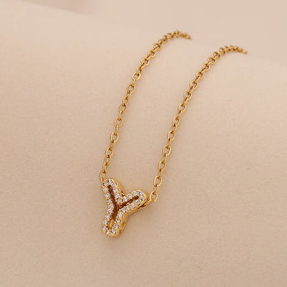 Personalised Alphabet Pendant Stainless Steel Necklace