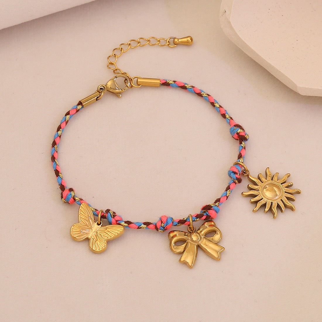 Sun, Star & Moon Woven Bracelet