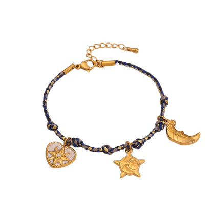Sun, Star & Moon Woven Bracelet