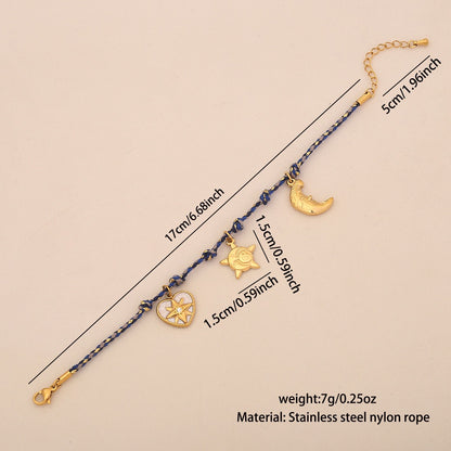 Sun, Star & Moon Woven Bracelet