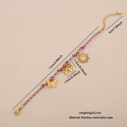 Sun, Star & Moon Woven Bracelet