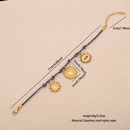 Sun, Star & Moon Woven Bracelet