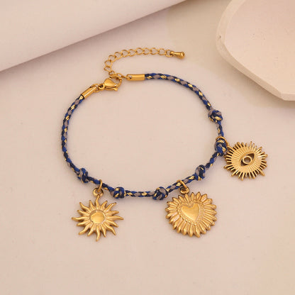 Sun, Star & Moon Woven Bracelet