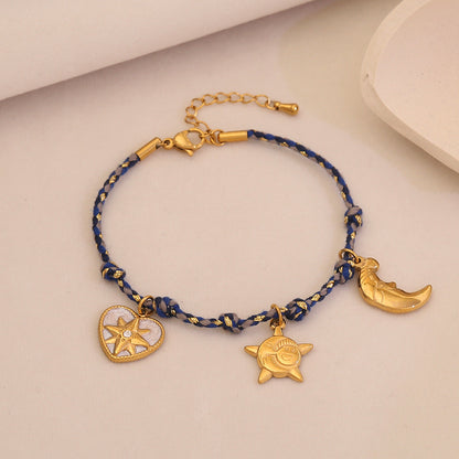 Sun, Star & Moon Woven Bracelet