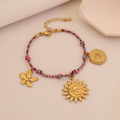 Sun, Star & Moon Woven Bracelet
