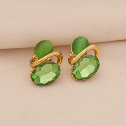 Classic Cat’s Eye Vintage Stud Earrings