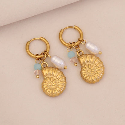 Starfish & Dolphin Beach Drop Earrings