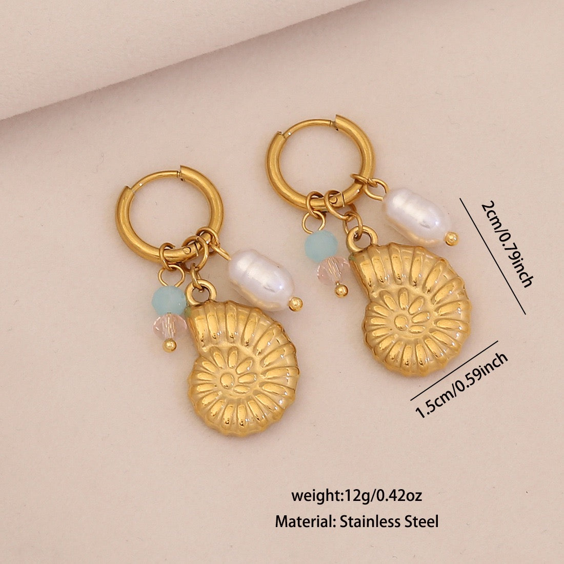 Starfish & Dolphin Beach Drop Earrings