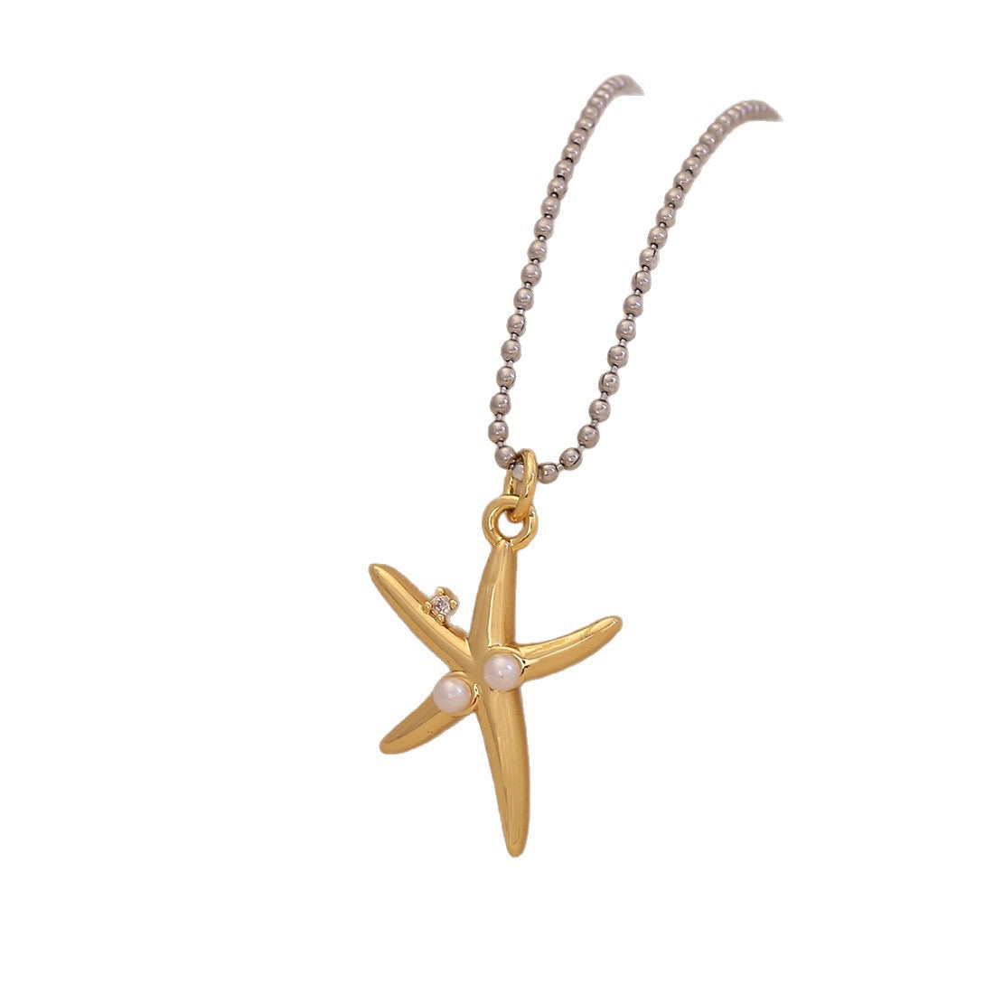 Scallop & Starfish Beach Pearl Necklace