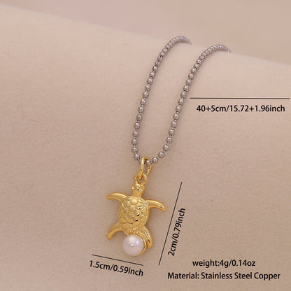 Scallop & Starfish Beach Pearl Necklace