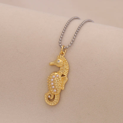 Scallop & Starfish Beach Pearl Necklace