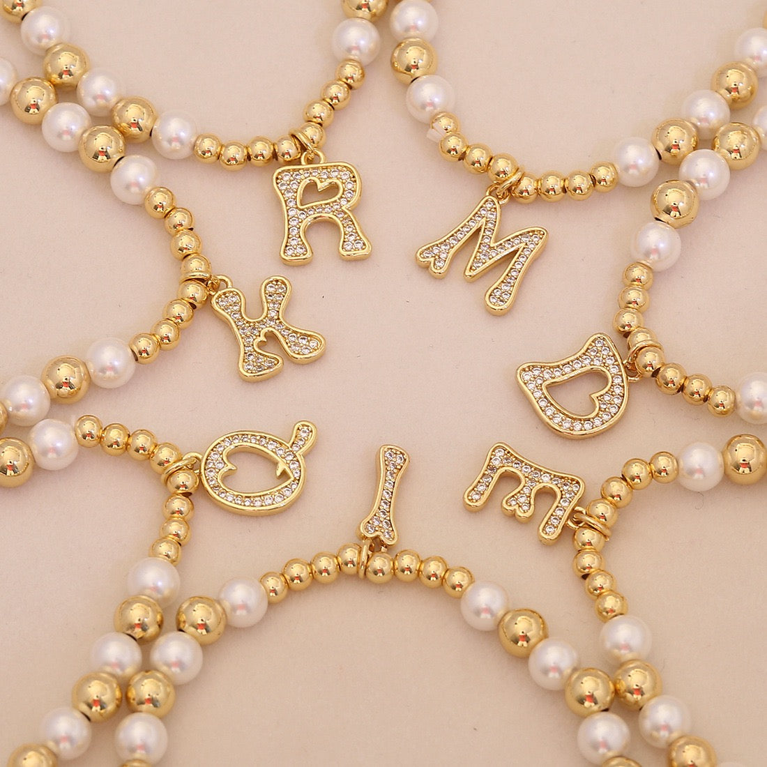 Alphabet Bead Letter Bracelet