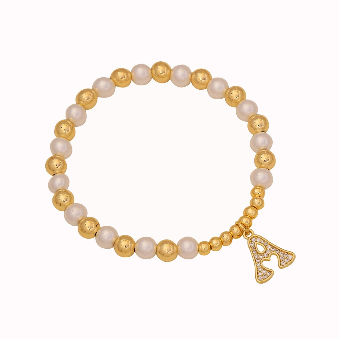 Alphabet Bead Letter Bracelet