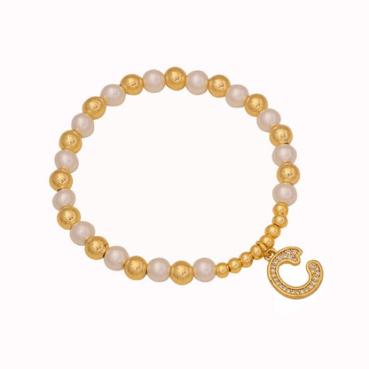 Alphabet Bead Letter Bracelet