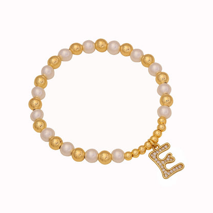 Alphabet Bead Letter Bracelet