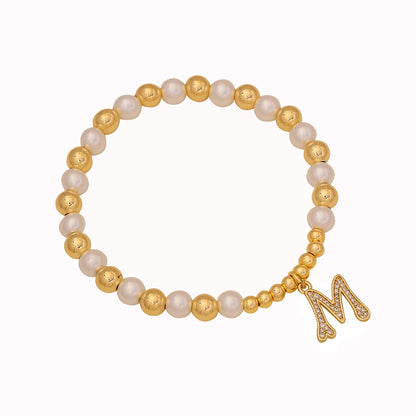 Alphabet Bead Letter Bracelet