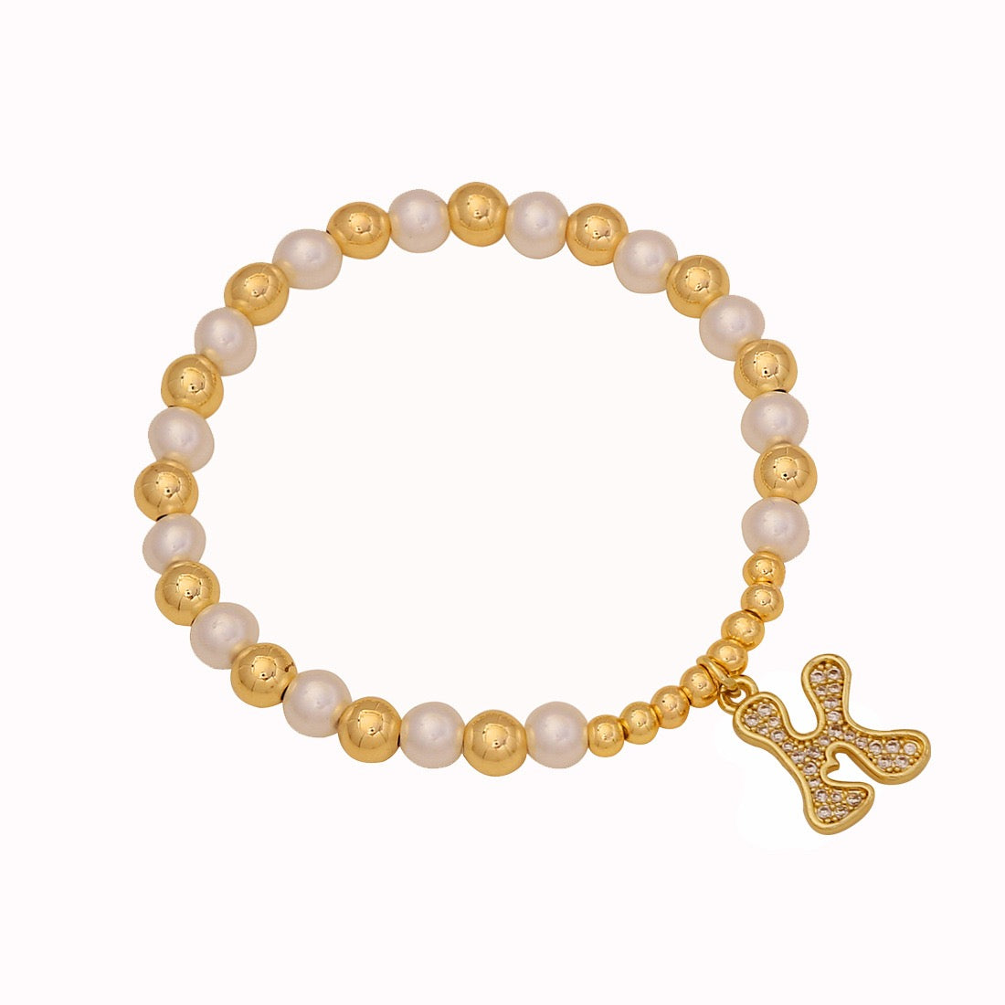 Alphabet Bead Letter Bracelet