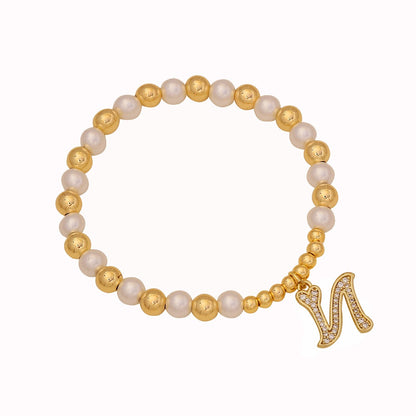 Alphabet Bead Letter Bracelet